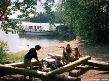 Czarter barki turystycznej w Finlandi foto: Saimaan Solmu